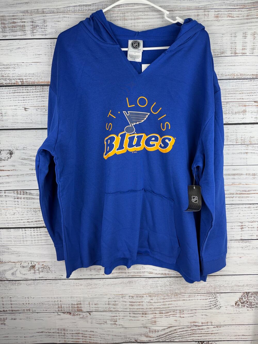NHL St. Louis Blues Hockey Hoodie Sweatshirt Women’s XL NEW Comfort Casual Vneck